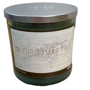 Frosted Pine "Oh Christmas Tree" Hudson 43 Candle 14oz Green Silver Kid